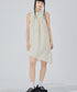 Dot Jacquard Asymmetric Dress